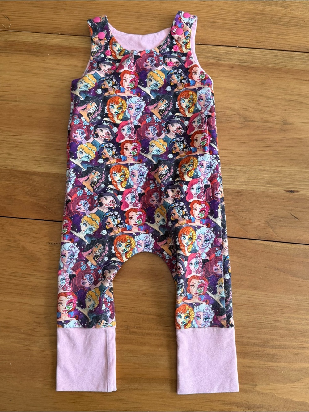 Girls' Grow With Me Princess One-Piece Romper Disney Halloween Pink Size 12M